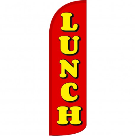 Lunch Red Extra Wide Windless Swooper Flag