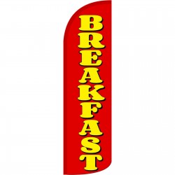 Breakfast Red Extra Wide Windless Swooper Flag