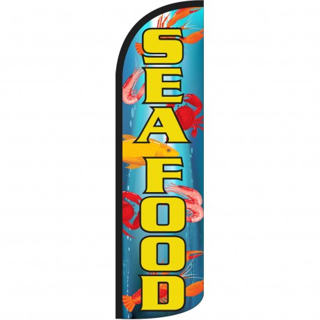 Seafood Extra Wide Windless Swooper Flag