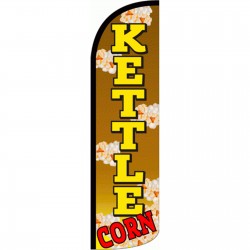Kettle Corn Brown Extra Wide Windless Swooper Flag