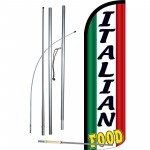 Italian Food Extra Wide Windless Swooper Flag Bundle