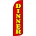 Dinner Red Extra Wide Windless Swooper Flag