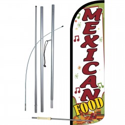 Mexican Food Extra Wide Windless Swooper Flag Bundle