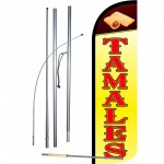 Tamales Extra Wide Windless Swooper Flag Bundle