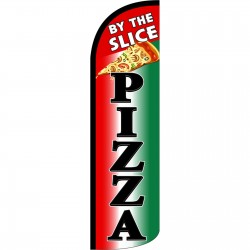 Pizza By the Slice Extra Wide Windless Swooper Flag