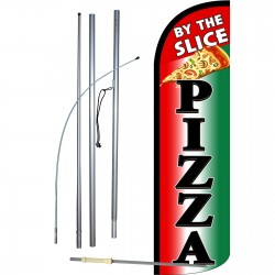 Pizza By the Slice Windless Swooper Flag Bundle