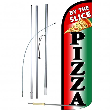 Pizza By the Slice Windless Swooper Flag Bundle