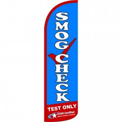 Smog Check Test Extra Wide Windless Swooper Flag