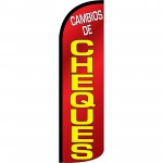 Cambios De Cheques Extra Wide Windless Swooper Flag