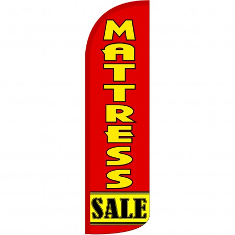 Mattress Sale Red Extra Wide Windless Swooper Flag
