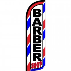 Barber Shop Extra Wide Windless Swooper Flag