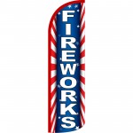 Fireworks Extra Wide Windless Swooper Flag