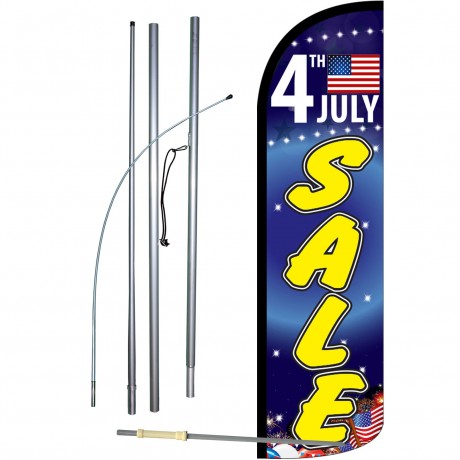 4th July Sale Extra Wide Windless Swooper Flag Bundle