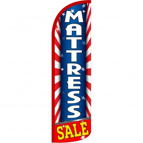 Mattress Sale USA Extra Wide Windless Swooper Flag