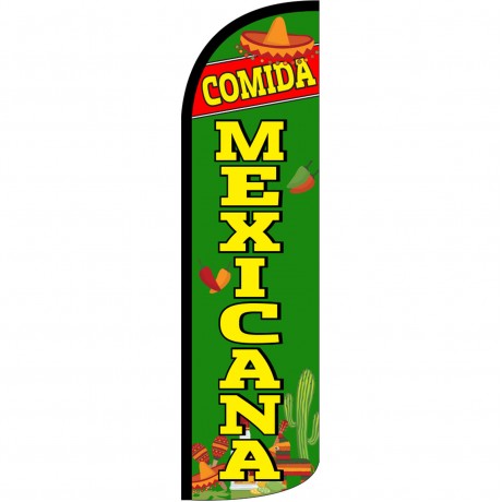Comida Mexicana Extra Wide Windless Swooper Flag