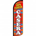 100% Comida Casera Extra Wide Windless Swooper Flag