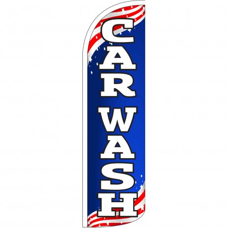Car Wash USA Extra Wide Windless Swooper Flag