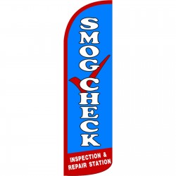 Smog Check Extra Wide Windless Swooper Flag