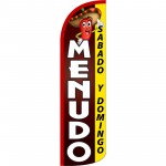Menudo Extra Wide Windless Swooper Flag