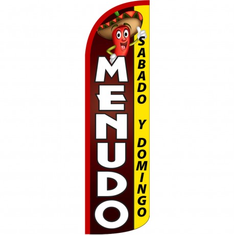 Menudo Extra Wide Windless Swooper Flag