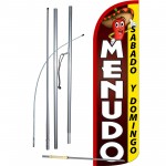Menudo Extra Wide Windless Swooper Flag Bundle