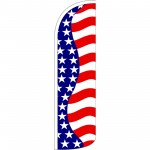 Stars & Stripes Extra Wide Windless Swooper Flag