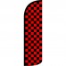 Checkered Black & Red Extra Wide Windless Swooper Flag
