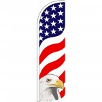 USA Eagle Extra Wide Windless Swooper Flag