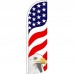 USA Eagle Extra Wide Windless Swooper Flag
