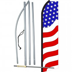USA Wavy Swooper Flag Bundle