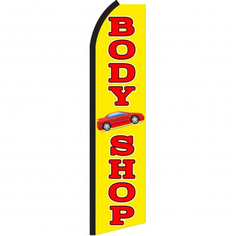 Body Shop Yellow Swooper Flag