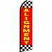 Alignment Red Checkered Swooper Flag
