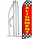 Alignment Red Checkered Swooper Flag Bundle