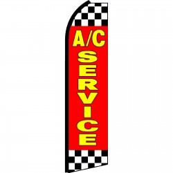 A/C Service Red Checkered Swooper Flag