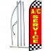 A/C Service Red Checkered Swooper Flag Bundle