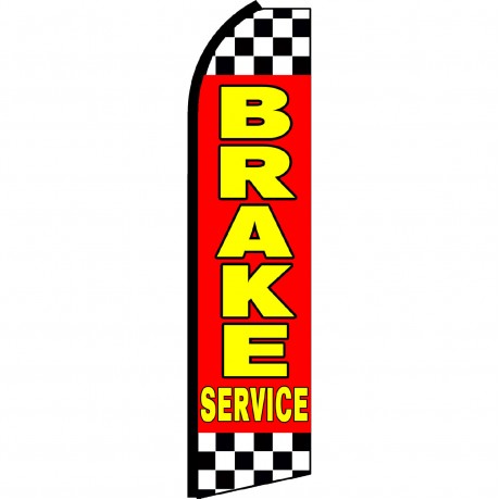 Brake Service Red Swooper Flag