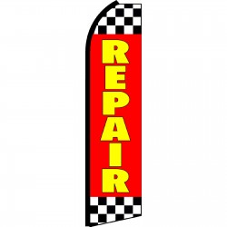 Repair Checkred Red & Yellow Swooper Flag