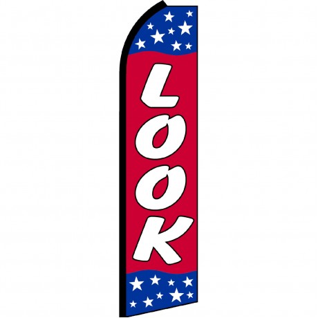 Look Red, White & Blue Swooper Flag
