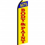 Auto Body & Paint Yellow Swooper Flag