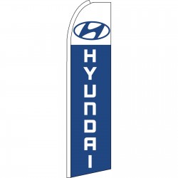 Hyundai Extra Wide Blue Swooper Flag