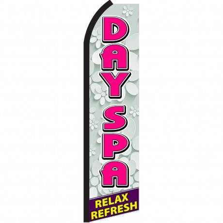 Day Spa Gray Swooper Flag