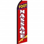 Foot Massage Red & White Swooper Flag