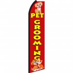 Pet Grooming Red Swooper Flag