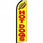 Hot Dogs Yellow Swooper Flag