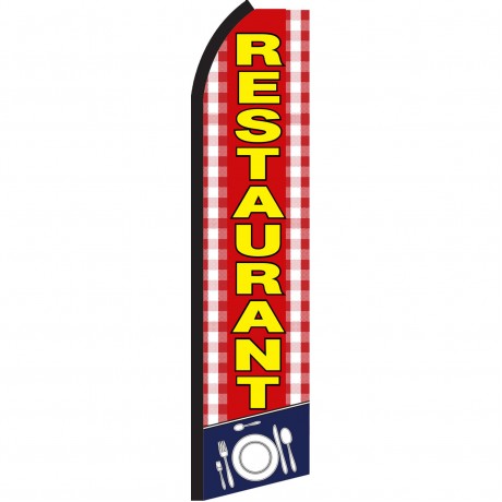 Restaurant Red & Yellow Swooper Flag