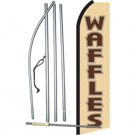 Waffles Tan & Brown Swooper Flag Bundle