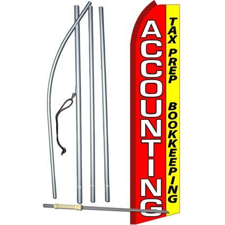 Accounting Red & Yellow Swooper Flag Bundle