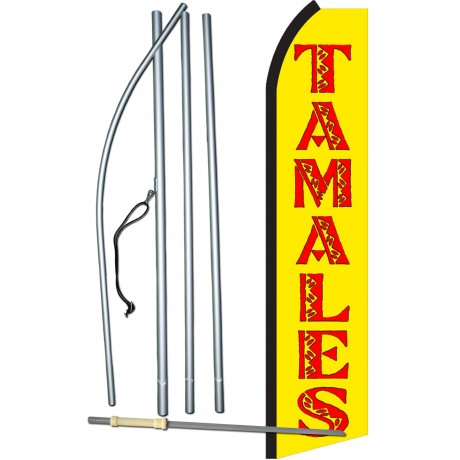 Tamales Yellow & Red Swooper Flag Bundle
