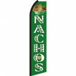 Nachos Green & White Swooper Flag