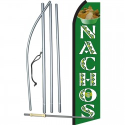 Nachos Green & White Swooper Flag Bundle